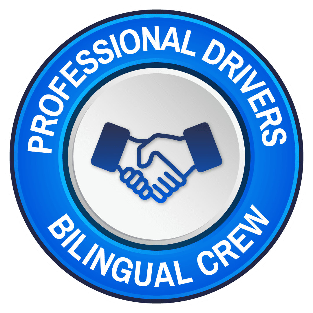 Professional drivers, bilingual crew