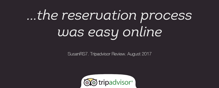 the reservation process was easy online SusanRS7